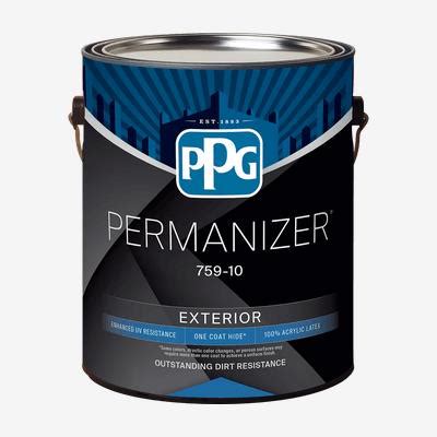 PPG PERMANIZER Exterior Paint is a 100% acrylic paint formula that provides a premium, long-lasting exterior paint color with a tough, durable film, ... [This review was collected as part of a promotion.] I used this PPG permanizer exterior paint to paint my mail box and it came out perfectly.